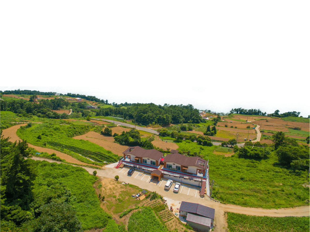 남해 하늘빛바다펜션 전경 드론뷰