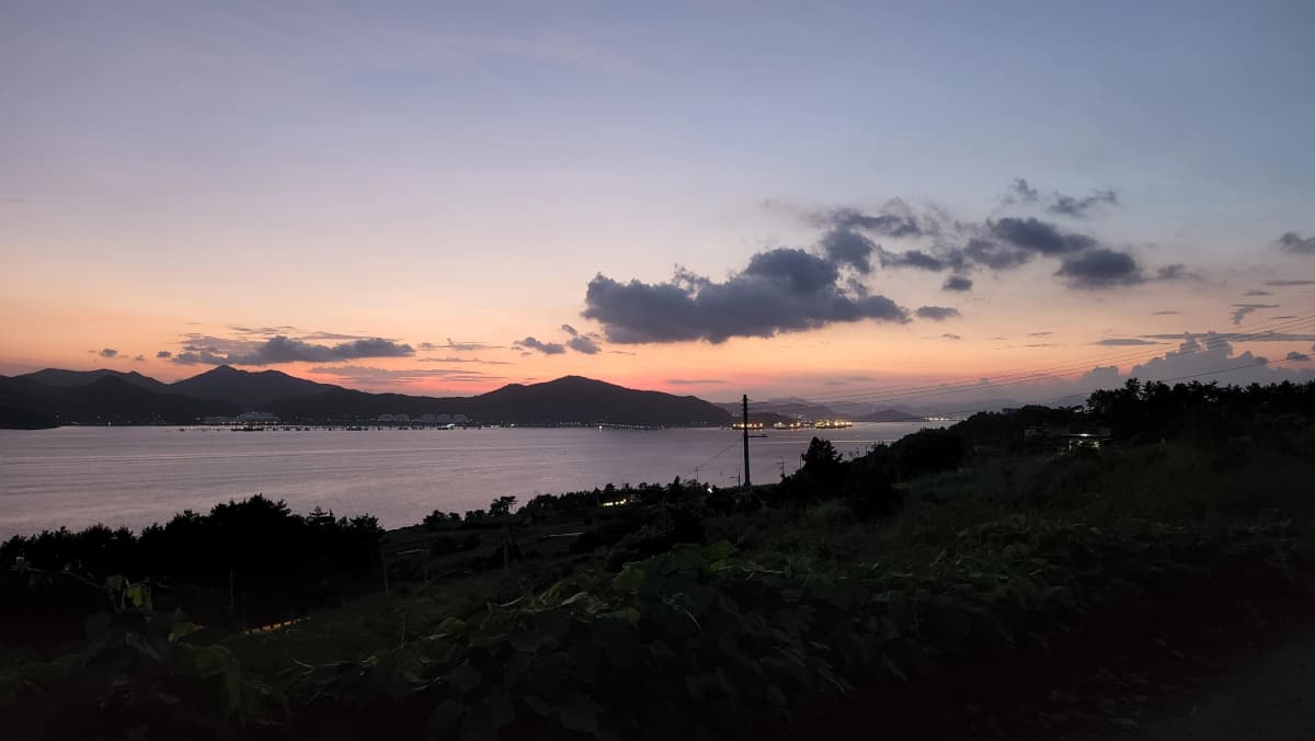 남해 바다 전경