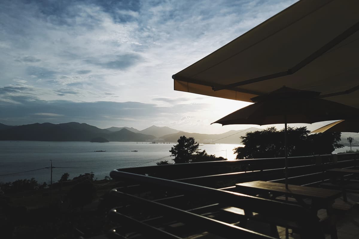 남해 바다 전경